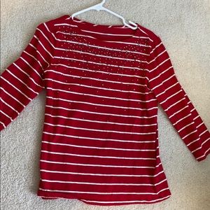 Red stripped shirt
